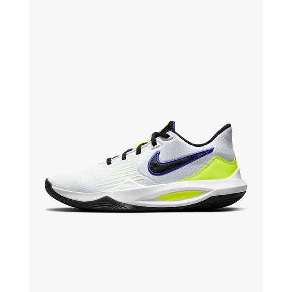 Nike Shoes Nike Precision 5 Mens Basketball Shoes White Volt Black